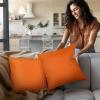 imageUtopia Bedding Throw Pillows Insert Pack of 2 White  18 x 18 Inches Bed and Couch Pillows  Indoor Decorative PillowOrange