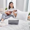 imageUtopia Bedding Throw Pillows Insert Pack of 2 White  18 x 18 Inches Bed and Couch Pillows  Indoor Decorative PillowWhite