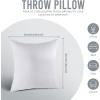 imageUtopia Bedding Throw Pillows Insert Pack of 2 White  18 x 18 Inches Bed and Couch Pillows  Indoor Decorative PillowWhite
