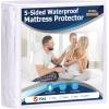 imageUtopia Bedding Waterproof 5Sided Mattress Protector Full Size Premium Breathable Mattress Cover Fitted Style with Stretchable Pockets White1