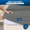imageUtopia Bedding Waterproof Mattress Protector Twin Size Premium Terry Mattress Cover 200 GSM Breathable Fitted Style with Stretchable Pockets WhiteGrey