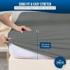imageUtopia Bedding Waterproof Mattress Protector Twin Size Premium Terry Mattress Cover 200 GSM Breathable Fitted Style with Stretchable Pockets WhiteGrey