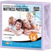 imageUtopia Bedding Waterproof Mattress Protector Twin Size Premium Terry Mattress Cover 200 GSM Breathable Fitted Style with Stretchable Pockets WhiteLavender