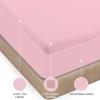 imageUtopia Bedding Waterproof Mattress Protector Twin Size Premium Terry Mattress Cover 200 GSM Breathable Fitted Style with Stretchable Pockets WhitePink