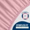 imageUtopia Bedding Waterproof Mattress Protector Twin Size Premium Terry Mattress Cover 200 GSM Breathable Fitted Style with Stretchable Pockets WhitePink