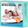 imageUtopia Bedding Waterproof Mattress Protector Twin Size Premium Terry Mattress Cover 200 GSM Breathable Fitted Style with Stretchable Pockets WhiteSpa Blue