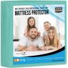 imageUtopia Bedding Waterproof Mattress Protector Twin Size Premium Terry Mattress Cover 200 GSM Breathable Fitted Style with Stretchable Pockets WhiteSpa Blue