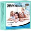 imageUtopia Bedding Waterproof Mattress Protector Twin Size Premium Terry Mattress Cover 200 GSM Breathable Fitted Style with Stretchable Pockets WhiteSpa Blue
