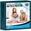 imageUtopia Bedding Waterproof Mattress Protector Twin Size Premium Terry Mattress Cover 200 GSM Breathable Fitted Style with Stretchable Pockets WhiteTeal