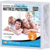 imageUtopia Bedding Waterproof Mattress Protector Twin Size Premium Terry Mattress Cover 200 GSM Breathable Fitted Style with Stretchable Pockets WhiteWhite