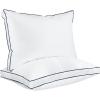 imageUtopia Bedding Bed Pillows for Sleeping Queen Size White Set of 2 Cooling Hotel Quality Gusseted Pillow for Back Stomach or Side SleepersNavyWhite