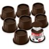 imageUtopia Bedding Bed Risers 3 Inch  8 Pack  Round Furniture Risers with Top AntiSlip Foam with Metal Plate ampamp Bottom Rubber Pads  Bed Risers Heavy Duty for Sofa Couch ampamp Chair Lifts BlackBrown