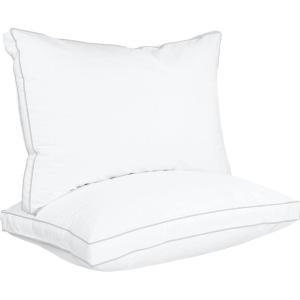 imageUtopia Bedding Bed Pillows for Sleeping Queen Size White Set of 2 Cooling Hotel Quality Gusseted Pillow for Back Stomach or Side SleepersWhite