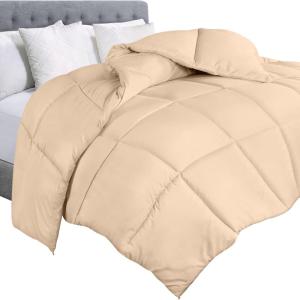 imageUtopia Bedding Comforter Duvet Insert Quilted Comforter with Corner Tabs Box Stitched Down Alternative Comforters Queen Size WhiteBeige