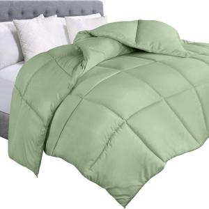 imageUtopia Bedding Comforter Duvet Insert Quilted Comforter with Corner Tabs Box Stitched Down Alternative Comforters Queen Size WhiteSage Green
