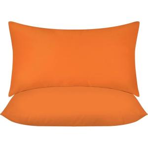 imageUtopia Bedding Throw Pillows Insert Pack of 2 White  18 x 18 Inches Bed and Couch Pillows  Indoor Decorative PillowOrange