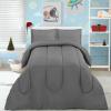 imageUtopia Bedding All Season Unicorn Comforter Set with 2 Pillow Cases 3 Piece Soft Brushed Microfiber Kids Bedding Set for BoysGirls Machine Washable TwinGrey