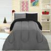 imageUtopia Bedding All Season Unicorn Comforter Set with 2 Pillow Cases 3 Piece Soft Brushed Microfiber Kids Bedding Set for BoysGirls Machine Washable TwinBlackGrey