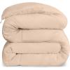 imageUtopia Bedding Comforters Queen Size All Season Duvet Insert Down Alternative Box Stitched Bed Comforter with Corner Tabs Machine Washable WhiteBeige