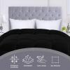 imageUtopia Bedding Comforters Queen Size All Season Duvet Insert Down Alternative Box Stitched Bed Comforter with Corner Tabs Machine Washable WhiteBlack