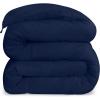 imageUtopia Bedding Comforters Queen Size All Season Duvet Insert Down Alternative Box Stitched Bed Comforter with Corner Tabs Machine Washable WhiteNavy