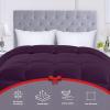 imageUtopia Bedding Comforters Queen Size All Season Duvet Insert Down Alternative Box Stitched Bed Comforter with Corner Tabs Machine Washable WhitePlum