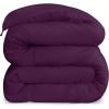 imageUtopia Bedding Comforters Queen Size All Season Duvet Insert Down Alternative Box Stitched Bed Comforter with Corner Tabs Machine Washable WhitePlum