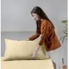 imageUtopia Bedding Queen Sheet Set Soft Microfiber 4 Piece Hotel Luxury Bed Sheets for Women Men Kids ampamp Teens with Side Storage Deep Pocket Fitted Sheet  Embroidered Pillow Cases  Flat Sheet WhiteBeige