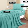 imageUtopia Bedding Queen Sheet Set Soft Microfiber 4 Piece Hotel Luxury Bed Sheets for Women Men Kids ampamp Teens with Side Storage Deep Pocket Fitted Sheet  Embroidered Pillow Cases  Flat Sheet WhiteSpa Blue