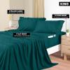 imageUtopia Bedding Queen Sheet Set Soft Microfiber 4 Piece Hotel Luxury Bed Sheets for Women Men Kids ampamp Teens with Side Storage Deep Pocket Fitted Sheet  Embroidered Pillow Cases  Flat Sheet WhiteTeal