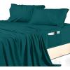 imageUtopia Bedding Queen Sheet Set Soft Microfiber 4 Piece Hotel Luxury Bed Sheets for Women Men Kids ampamp Teens with Side Storage Deep Pocket Fitted Sheet  Embroidered Pillow Cases  Flat Sheet WhiteTeal