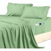 imageUtopia Bedding Queen Sheet Set Soft Microfiber 4 Piece Hotel Luxury Bed Sheets for Women Men Kids ampamp Teens with Side Storage Deep Pocket Fitted Sheet  Embroidered Pillow Cases  Flat Sheet WhiteSage