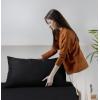 imageUtopia Bedding Queen Sheet Set Soft Microfiber 4 Piece Hotel Luxury Bed Sheets for Women Men Kids ampamp Teens with Side Storage Deep Pocket Fitted Sheet  Embroidered Pillow Cases  Flat Sheet WhiteBlack