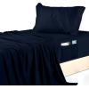 imageUtopia Bedding Queen Sheet Set Soft Microfiber 4 Piece Hotel Luxury Bed Sheets for Women Men Kids ampamp Teens with Side Storage Deep Pocket Fitted Sheet  Embroidered Pillow Cases  Flat Sheet WhiteNavy
