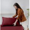 imageUtopia Bedding Queen Sheet Set Soft Microfiber 4 Piece Hotel Luxury Bed Sheets for Women Men Kids ampamp Teens with Side Storage Deep Pocket Fitted Sheet  Embroidered Pillow Cases  Flat Sheet WhiteBurgundy