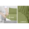 imageUtopia Bedding Queen Sheet Set Soft Microfiber 4 Piece Hotel Luxury Bed Sheets for Women Men Kids ampamp Teens with Side Storage Deep Pocket Fitted Sheet  Embroidered Pillow Cases  Flat Sheet WhiteOlive