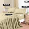 imageUtopia Bedding Queen Sheet Set Soft Microfiber 4 Piece Hotel Luxury Bed Sheets for Women Men Kids ampamp Teens with Side Storage Deep Pocket Fitted Sheet  Embroidered Pillow Cases  Flat Sheet WhiteBeige