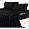imageUtopia Bedding Queen Sheet Set Soft Microfiber 4 Piece Hotel Luxury Bed Sheets for Women Men Kids ampamp Teens with Side Storage Deep Pocket Fitted Sheet  Embroidered Pillow Cases  Flat Sheet WhiteBlack