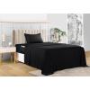imageUtopia Bedding Queen Sheet Set Soft Microfiber 4 Piece Hotel Luxury Bed Sheets for Women Men Kids ampamp Teens with Side Storage Deep Pocket Fitted Sheet  Embroidered Pillow Cases  Flat Sheet WhiteBlack