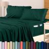 imageUtopia Bedding Queen Sheet Set Soft Microfiber 4 Piece Hotel Luxury Bed Sheets for Women Men Kids ampamp Teens with Side Storage Deep Pocket Fitted Sheet  Embroidered Pillow Cases  Flat Sheet WhiteEmerald