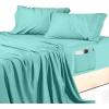 imageUtopia Bedding Queen Sheet Set Soft Microfiber 4 Piece Hotel Luxury Bed Sheets for Women Men Kids ampamp Teens with Side Storage Deep Pocket Fitted Sheet  Embroidered Pillow Cases  Flat Sheet WhiteSpa Blue