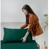 imageUtopia Bedding Queen Sheet Set Soft Microfiber 4 Piece Hotel Luxury Bed Sheets for Women Men Kids ampamp Teens with Side Storage Deep Pocket Fitted Sheet  Embroidered Pillow Cases  Flat Sheet WhiteEmerald