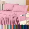imageUtopia Bedding Queen Sheet Set Soft Microfiber 4 Piece Hotel Luxury Bed Sheets for Women Men Kids ampamp Teens with Side Storage Deep Pocket Fitted Sheet  Embroidered Pillow Cases  Flat Sheet WhitePink