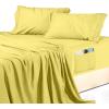 imageUtopia Bedding Queen Sheet Set Soft Microfiber 4 Piece Hotel Luxury Bed Sheets for Women Men Kids ampamp Teens with Side Storage Deep Pocket Fitted Sheet  Embroidered Pillow Cases  Flat Sheet WhiteYellow