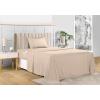 imageUtopia Bedding Queen Sheet Set Soft Microfiber 4 Piece Hotel Luxury Bed Sheets for Women Men Kids ampamp Teens with Side Storage Deep Pocket Fitted Sheet  Embroidered Pillow Cases  Flat Sheet WhiteBeige