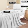 imageUtopia Bedding Queen Sheet Set Soft Microfiber 4 Piece Hotel Luxury Bed Sheets for Women Men Kids ampamp Teens with Side Storage Deep Pocket Fitted Sheet  Embroidered Pillow Cases  Flat Sheet WhiteWhite