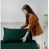imageUtopia Bedding Queen Sheet Set Soft Microfiber 4 Piece Hotel Luxury Bed Sheets for Women Men Kids ampamp Teens with Side Storage Deep Pocket Fitted Sheet  Embroidered Pillow Cases  Flat Sheet WhiteEmerald