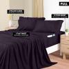 imageUtopia Bedding Queen Sheet Set Soft Microfiber 4 Piece Hotel Luxury Bed Sheets for Women Men Kids ampamp Teens with Side Storage Deep Pocket Fitted Sheet  Embroidered Pillow Cases  Flat Sheet WhitePurple