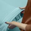 imageUtopia Bedding Queen Sheet Set Soft Microfiber 4 Piece Hotel Luxury Bed Sheets for Women Men Kids ampamp Teens with Side Storage Deep Pocket Fitted Sheet  Embroidered Pillow Cases  Flat Sheet WhiteSpa Blue