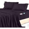 imageUtopia Bedding Queen Sheet Set Soft Microfiber 4 Piece Hotel Luxury Bed Sheets for Women Men Kids ampamp Teens with Side Storage Deep Pocket Fitted Sheet  Embroidered Pillow Cases  Flat Sheet WhitePurple